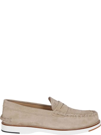 Tod's Beige Suede Loafers