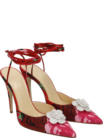 Magda Butrym Sandals In Red Satin