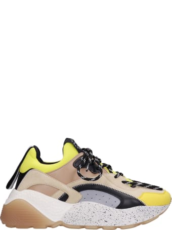 Stella McCartney Eclypse Sneakers In Yellow Synthetic Fibers