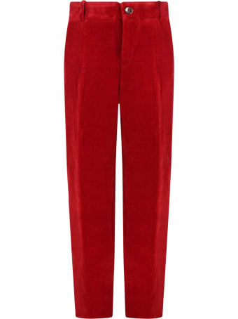 Gucci Red Trouser For Kids With Logo