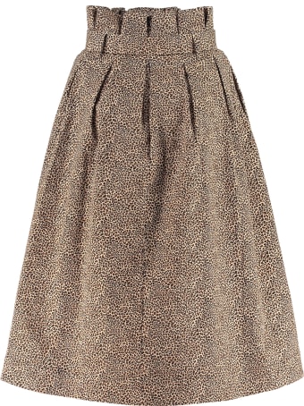 Shrimps Finlay Leopard Print Skirt