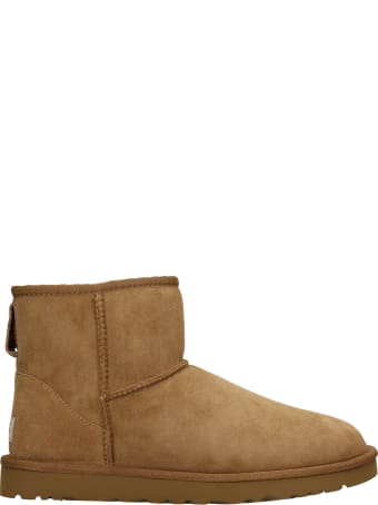 UGG Mini Classic Ankle Boots In Leather Color Suede
