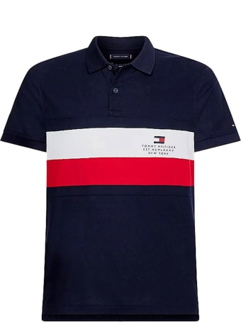 Tommy Hilfiger Polo Shirt In Blue Cotton