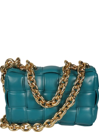 Bottega Veneta Woven Flap Chain Shoulder Bag