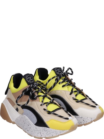 Stella McCartney Eclypse Sneakers In Yellow Synthetic Fibers