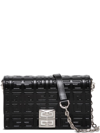 Givenchy 4g Mini Chain  Black Leather Crossbody Bag