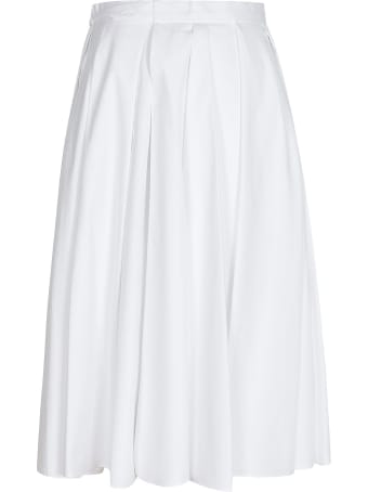 Prada Tie-waist Pleated Skirt