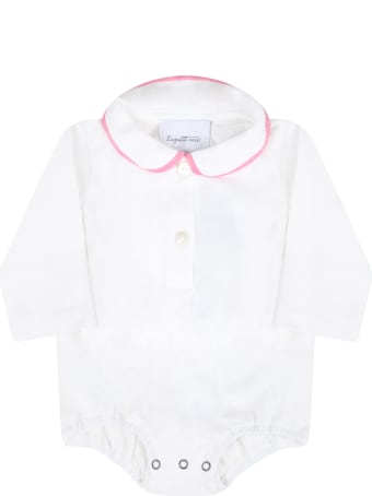 Le Petit Coco White Bodysuit For Babykids