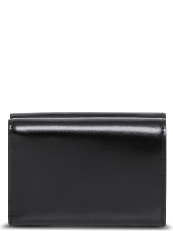 Balenciaga Essential Black Leather Wallet With Logo