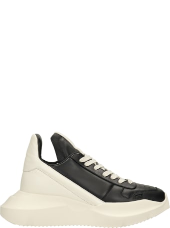 Rick Owens Geth Runner Sneakers In Black Leather
