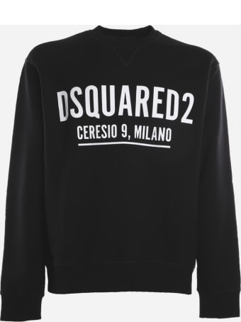 Dsquared2 Cotton Sweatshirt With Contrasting Logo Print