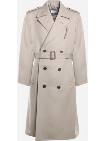 Maison Margiela Double-breasted Coat Made Of Wool