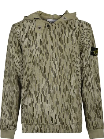 Stone Island Logo Sleeve Printed Hoodie