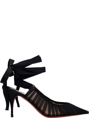 Christian Louboutin Goya Ruban Pumps In Black Satin