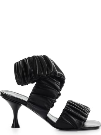 Halmanera Zena Black Heeled Mules