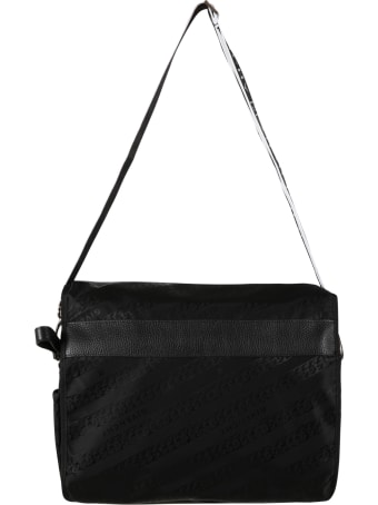 Givenchy Black Bag For Babykids With White Logo