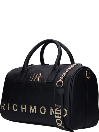 John Richmond Astanki Hand Bag In Black Polyuretan