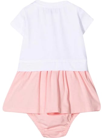 Moschino White And Pink Dress