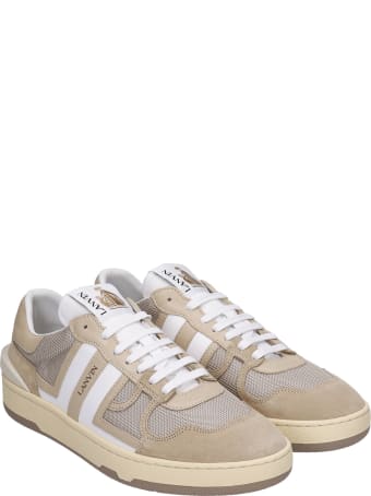 Lanvin Clay Sneakers In Beige Suede And Leather