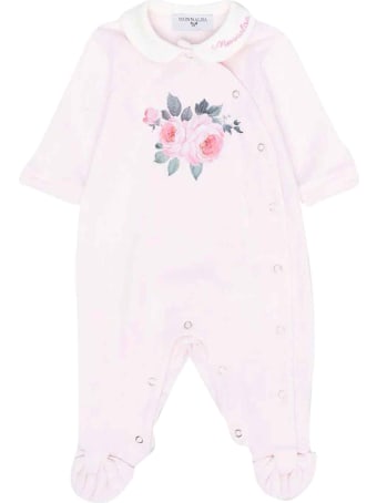 Monnalisa Newborn Pink Onesie