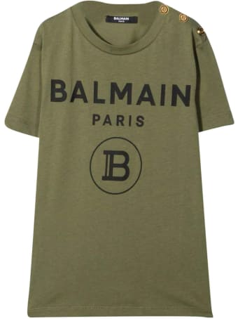 Balmain Unisex Military Green T-shirt