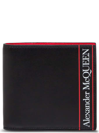 Alexander McQueen Bifold Leather Wallet With Logo