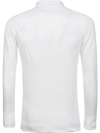 Eddy Monetti Linen Long Sleeve Polo Shirt