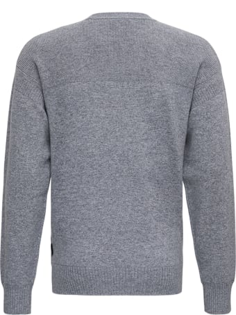 Z Zegna Grey Cashmere Crew Neck Sweater