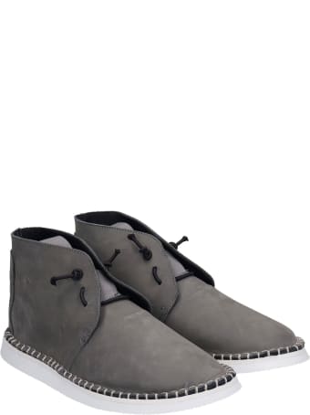Bruno Bordese Flavor Lace Up Shoes In Grey Nubuck