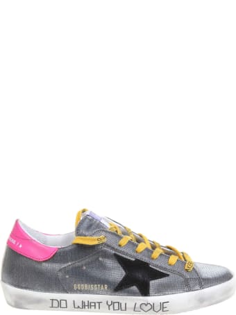 Golden Goose Super Star Sneakers In Laminated Fabric