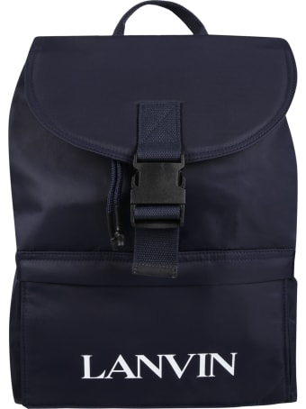 Lanvin Bleu Backpack For Kids With Logo