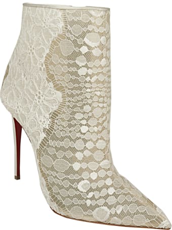 Christian Louboutin Gipsybootie 100 Rete/lace Wavy/cr Sat