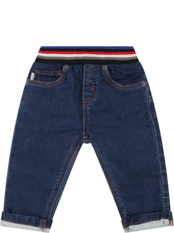 Paul Smith Junior Blue Jeans For Baby Boy With Zebra