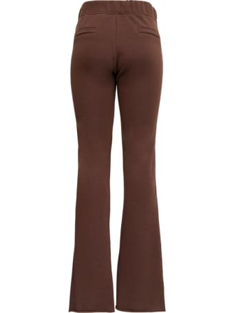 Federica Tosi Brown Flared Trousers With Slits