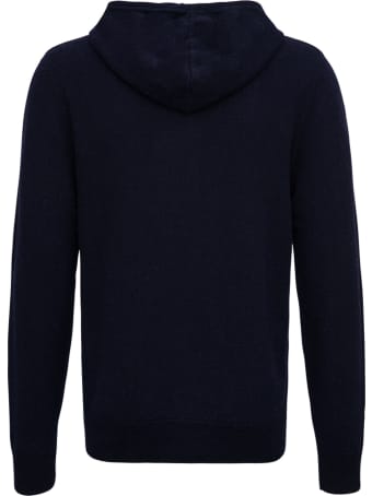 Aspesi Blue Wool Hoodie