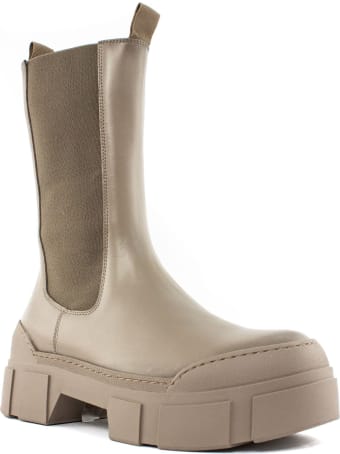 Vic Matié Dove-grey Leather Boot