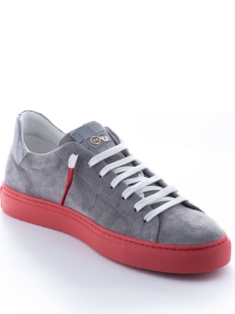 Hide&Jack Oil Grey Red Sneakers