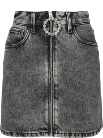 Alessandra Rich Denim Mini Skirt