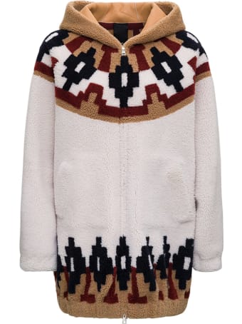 Blancha Reversible Wool Coat With Norwegian Inlay