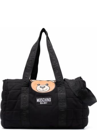 Moschino Black Cotton Teddy Bear Changing Bag