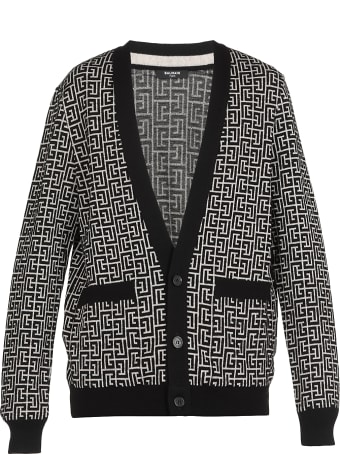 Balmain Monogram Knitted Cardigan