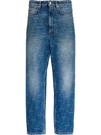 Balenciaga Jeans With Allover Signature