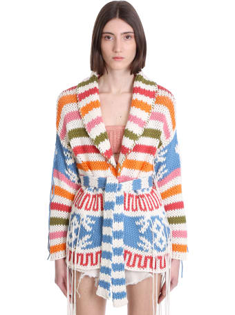 Alanui Cardigan In White Cotton