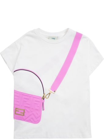Fendi White T-shirt With Baguette Print