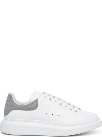 Alexander McQueen Oversize Leather Sneakers With Grey Heel Tab