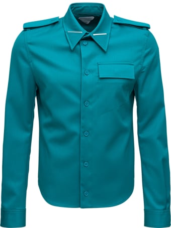 Bottega Veneta Blaster Houndstooth Wool Shirt