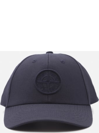 Stone Island Wool Blend Baseball Cap With Embroidered Logo