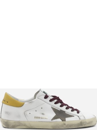 Golden Goose Superstar Sneakers In Leather With Contrasting Heel Tab