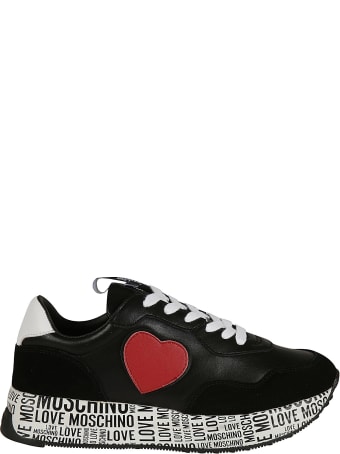 Love Moschino Heart Patched Printed Sole Sneakers