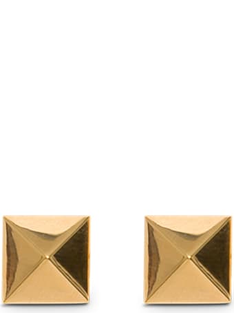 Valentino Garavani Roman Stud Earrings In Golden Brass